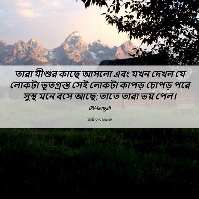 Picture 06 - মার্ক 5:15 BENIRV - তারা যীশুর কাছে - Bible Verse Picture