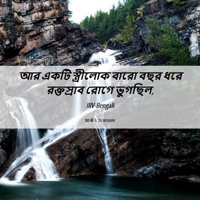 Picture 06 - মার্ক 5:25 BENIRV - আর একটি স্ত্রীলোক - Bible Verse Picture