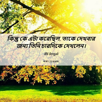 Picture 06 - মার্ক 5:32 BENIRV - কিন্তু কে এটা - Bible Verse Picture