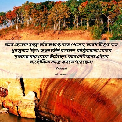 Picture 06 - মার্ক 6:14 BENIRV - আর হেরোদ রাজা তাঁর - Bible Verse Picture