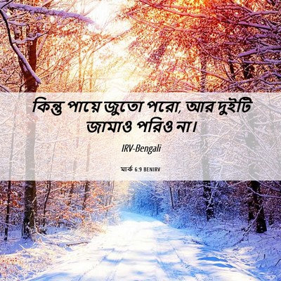 Picture 06 - মার্ক 6:9 BENIRV - কিন্তু পায়ে জুতো - Bible Verse Picture