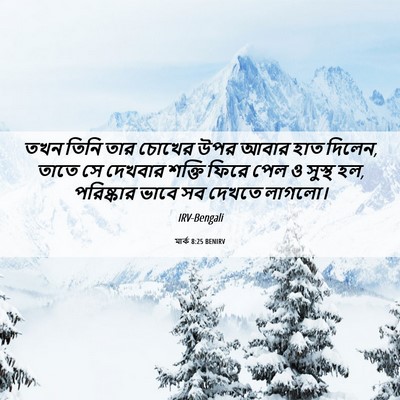 Picture 06 - মার্ক 8:25 BENIRV - তখন তিনি তার চোখের - Bible Verse Picture