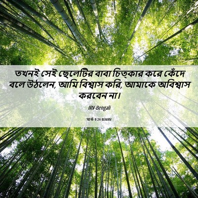 Picture 06 - মার্ক 9:24 BENIRV - তখনই সেই ছেলেটির - Bible Verse Picture