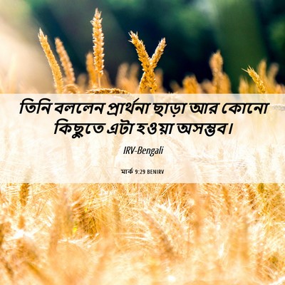 Picture 06 - মার্ক 9:29 BENIRV - তিনি বললেন - Bible Verse Picture