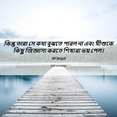 Picture 06 - মার্ক 9:32 BENIRV - কিন্তু তারা সে কথা - Bible Verse Picture