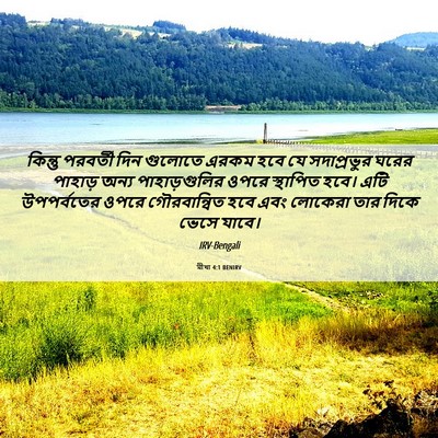 Picture 06 - মীখা 4:1 BENIRV - কিন্তু পরবর্তী - Bible Verse Picture