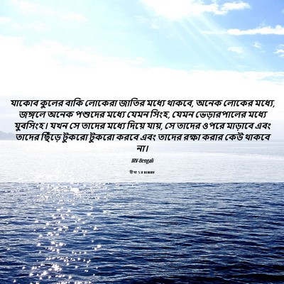 Picture 06 - মীখা 5:8 BENIRV - যাকোব কুলের বাকি - Bible Verse Picture
