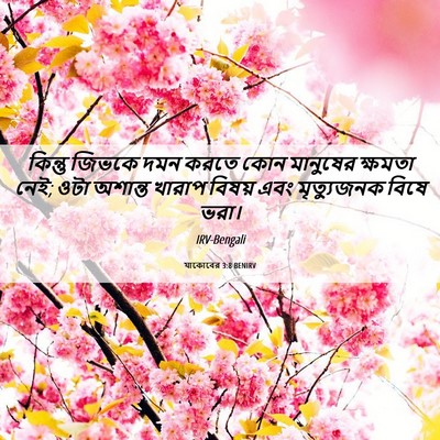 Picture 06 - যাকোবের 3:8 BENIRV - কিন্তু জিভকে দমন - Bible Verse Picture