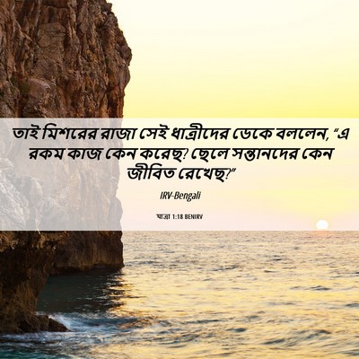 Picture 06 - যাত্ৰা 1:18 BENIRV - তাই মিশরের রাজা - Bible Verse Picture