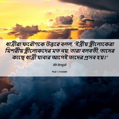 Picture 06 - যাত্ৰা 1:19 BENIRV - ধাত্রীরা ফরৌণকে - Bible Verse Picture