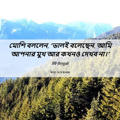 Picture 06 - যাত্ৰা 10:29 BENIRV - মোশি বললেন, “ভালই - Bible Verse Picture