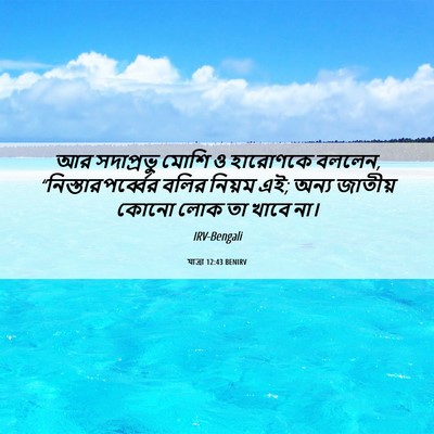 Picture 06 - যাত্ৰা 12:43 BENIRV - আর সদাপ্রভু মোশি ও - Bible Verse Picture