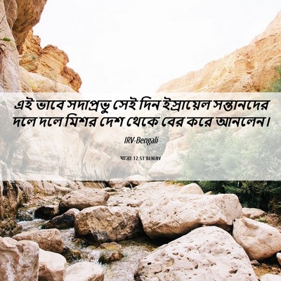 Picture 06 - যাত্ৰা 12:51 BENIRV - এই ভাবে সদাপ্রভু - Bible Verse Picture