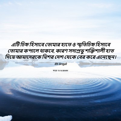 Picture 06 - যাত্ৰা 13:16 BENIRV - এটি চিহ্ন হিসাবে - Bible Verse Picture