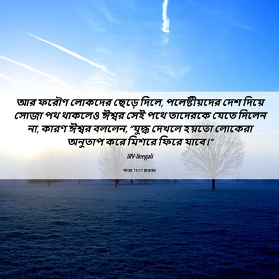 Picture 06 - যাত্ৰা 13:17 BENIRV - আর ফরৌণ লোকদের - Bible Verse Picture