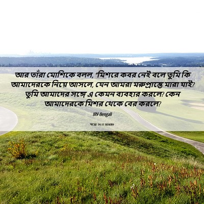 Picture 06 - যাত্ৰা 14:11 BENIRV - আর তাঁরা মোশিকে - Bible Verse Picture