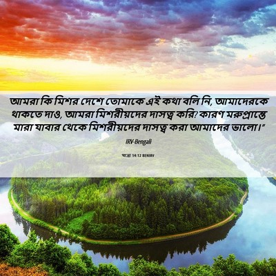 Picture 06 - যাত্ৰা 14:12 BENIRV - আমরা কি মিশর দেশে - Bible Verse Picture