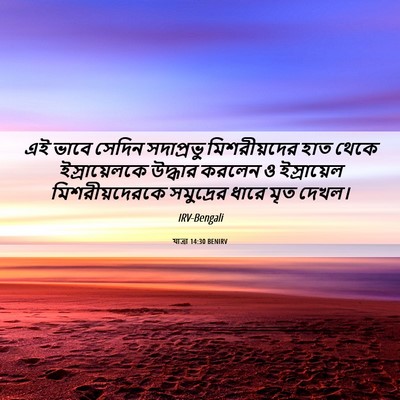 Picture 06 - যাত্ৰা 14:30 BENIRV - এই ভাবে সেদিন - Bible Verse Picture