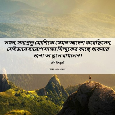 Picture 06 - যাত্ৰা 16:34 BENIRV - তখন, সদাপ্রভু - Bible Verse Picture