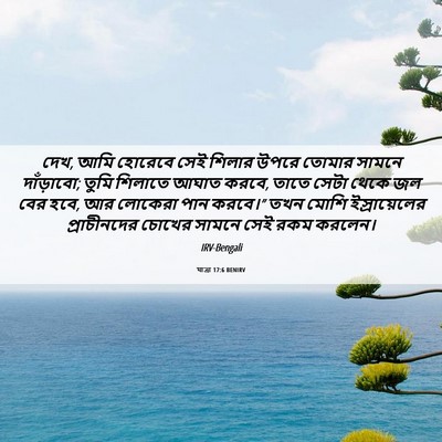 Picture 06 - যাত্ৰা 17:6 BENIRV - দেখ, আমি হোরেবে সেই - Bible Verse Picture