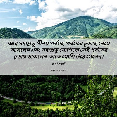 Picture 06 - যাত্ৰা 19:20 BENIRV - আর সদাপ্রভু সীনয় - Bible Verse Picture