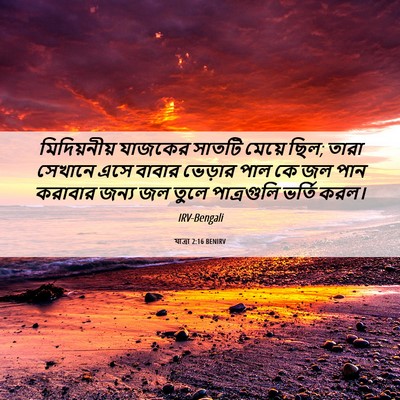 Picture 06 - যাত্ৰা 2:16 BENIRV - মিদিয়নীয় যাজকের - Bible Verse Picture