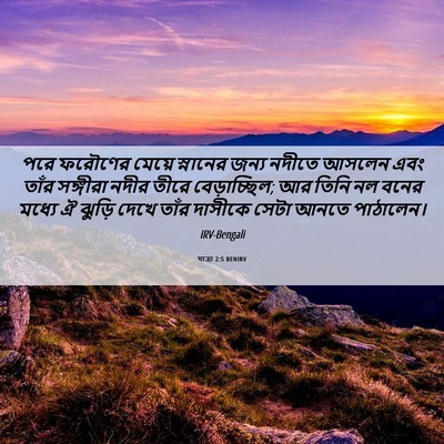 Picture 06 - যাত্ৰা 2:5 BENIRV - পরে ফরৌণের মেয়ে - Bible Verse Picture