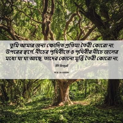 Picture 06 - যাত্ৰা 20:4 BENIRV - তুমি আমার জন্য - Bible Verse Picture