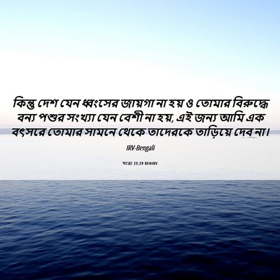 Picture 06 - যাত্ৰা 23:29 BENIRV - কিন্তু দেশ যেন - Bible Verse Picture