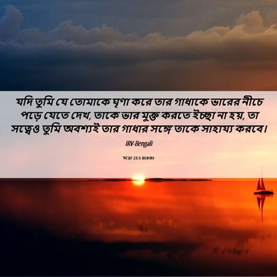 Picture 06 - যাত্ৰা 23:5 BENIRV - যদি তুমি যে তোমাকে - Bible Verse Picture