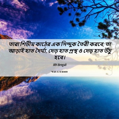 Picture 06 - যাত্ৰা 25:10 BENIRV - তারা শিটীম কাঠের - Bible Verse Picture