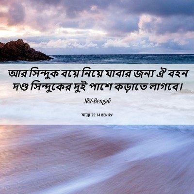 Picture 06 - যাত্ৰা 25:14 BENIRV - আর সিন্দুক বয়ে - Bible Verse Picture