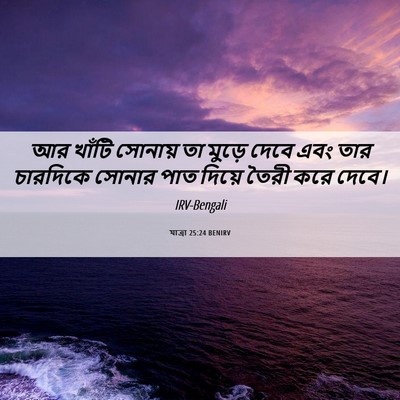Picture 06 - যাত্ৰা 25:24 BENIRV - আর খাঁটি সোনায় তা - Bible Verse Picture