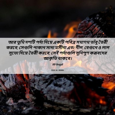 Picture 06 - যাত্ৰা 26:1 BENIRV - আর তুমি দশটি পর্দা - Bible Verse Picture