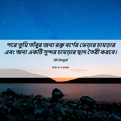 Picture 06 - যাত্ৰা 26:14 BENIRV - পরে তুমি তাঁবুর - Bible Verse Picture