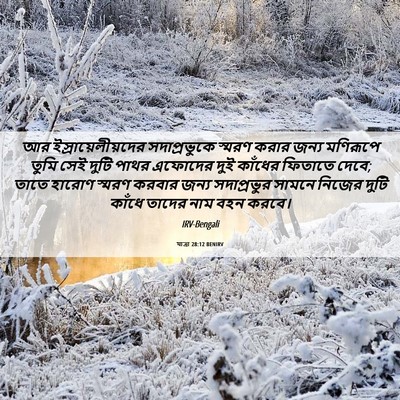 Picture 06 - যাত্ৰা 28:12 BENIRV - আর - Bible Verse Picture