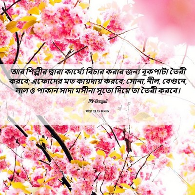 Picture 06 - যাত্ৰা 28:15 BENIRV - আর শিল্পীর দ্বারা - Bible Verse Picture