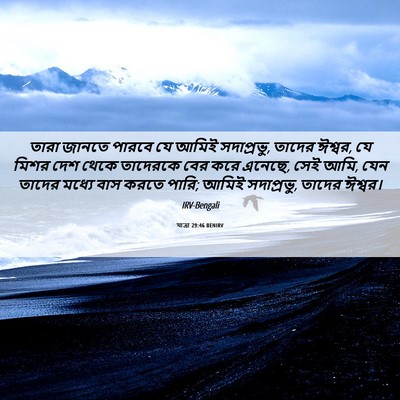 Picture 06 - যাত্ৰা 29:46 BENIRV - তারা জানতে পারবে - Bible Verse Picture