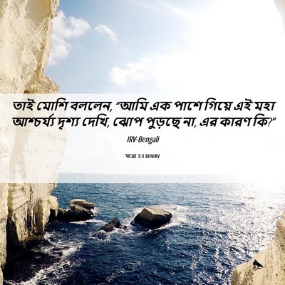 Picture 06 - যাত্ৰা 3:3 BENIRV - তাই মোশি বললেন, - Bible Verse Picture