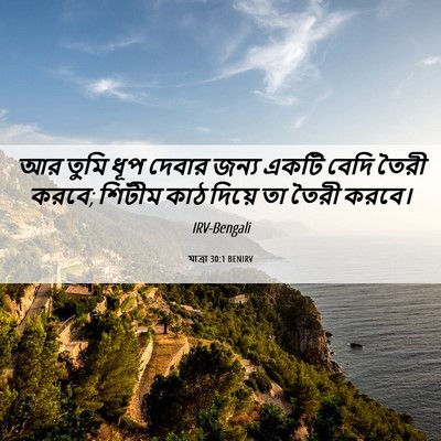 Picture 06 - যাত্ৰা 30:1 BENIRV - আর তুমি ধূপ দেবার - Bible Verse Picture
