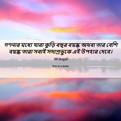 Picture 06 - যাত্ৰা 30:14 BENIRV - গণনার মধ্যে যারা - Bible Verse Picture