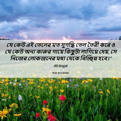 Picture 06 - যাত্ৰা 30:33 BENIRV - যে কেউ এই তেলের মত - Bible Verse Picture