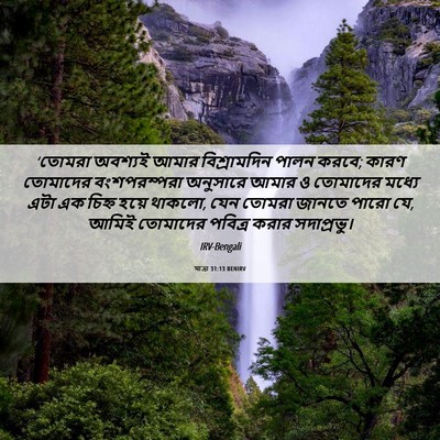 Picture 06 - যাত্ৰা 31:13 BENIRV - ‘তোমরা অবশ্যই - Bible Verse Picture