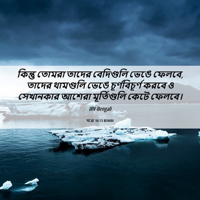 Picture 06 - যাত্ৰা 34:13 BENIRV - কিন্তু তোমরা - Bible Verse Picture