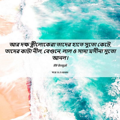 Picture 06 - যাত্ৰা 35:25 BENIRV - আর দক্ষ - Bible Verse Picture