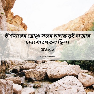 Picture 06 - যাত্ৰা 38:29 BENIRV - উপহারের ব্রোঞ্জ - Bible Verse Picture