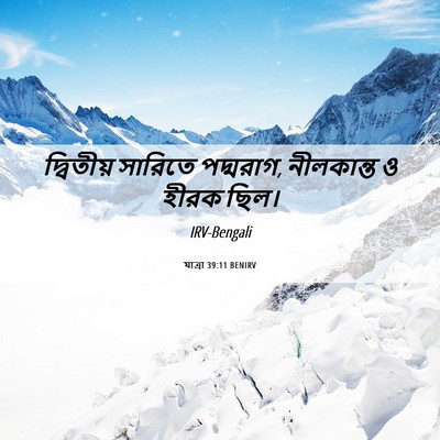 Picture 06 - যাত্ৰা 39:11 BENIRV - দ্বিতীয় সারিতে - Bible Verse Picture