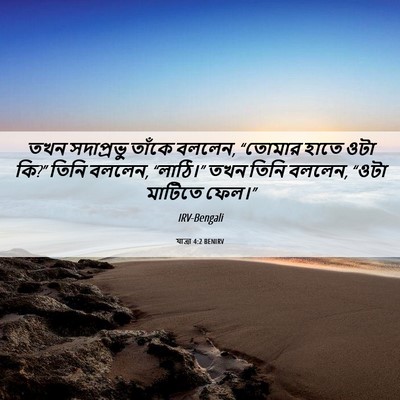 Picture 06 - যাত্ৰা 4:2 BENIRV - তখন সদাপ্রভু - Bible Verse Picture