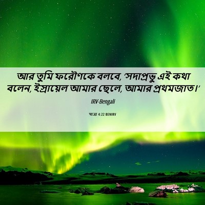 Picture 06 - যাত্ৰা 4:22 BENIRV - আর তুমি ফরৌণকে - Bible Verse Picture