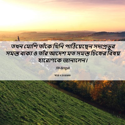 Picture 06 - যাত্ৰা 4:28 BENIRV - তখন মোশি তাঁকে - Bible Verse Picture